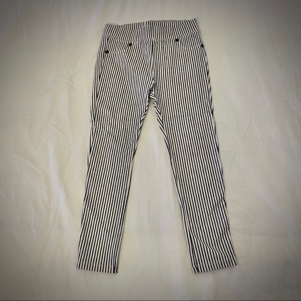 Zara Girls size 8 striped stretchy slim leggings